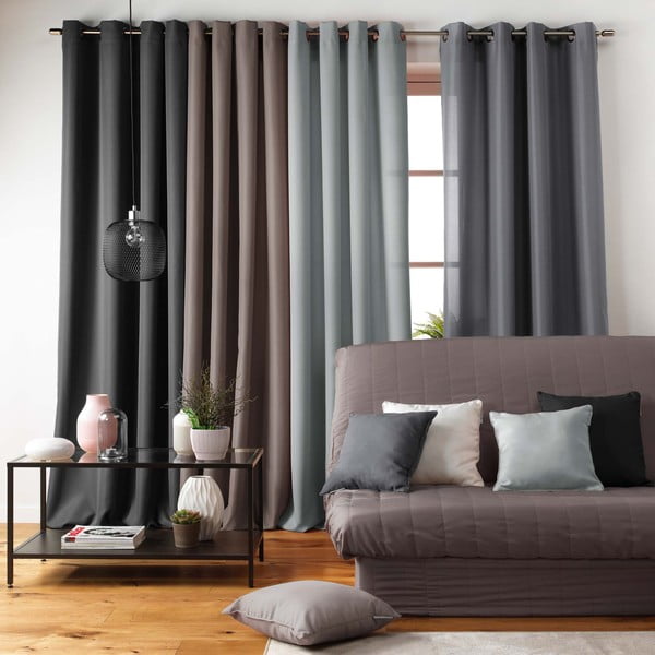 Črna raztegljiva prevleka za trosed Essentiel – douceur d'intérieur-image-1