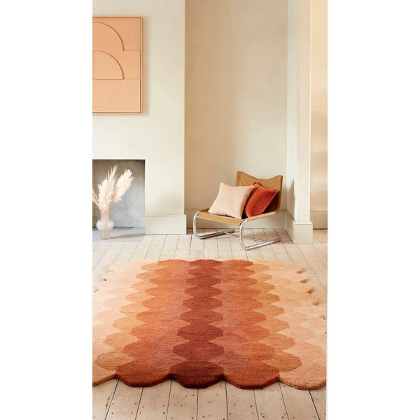 Opečnato oranžna volnena preproga 160x230 cm Hive – Asiatic Carpets-image-1