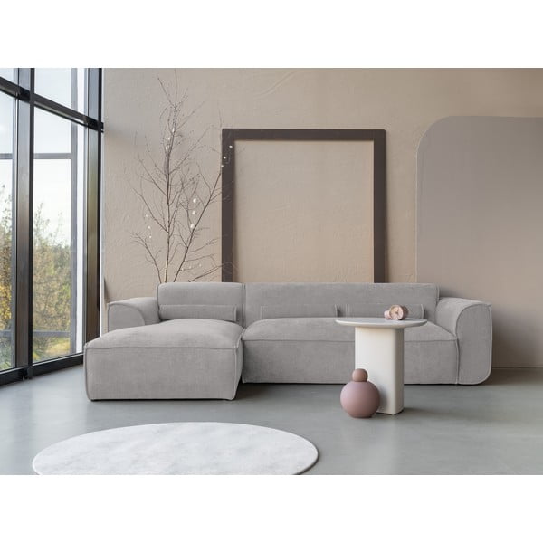 Svetlo siva kotna sedežna garnitura (levi kot) Flex Felix – Miuform-image-1