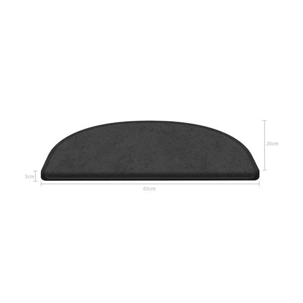 Komplet 16 črnih preprog za stopnice Vitaus Dots, 65 x 20 cm-image-4