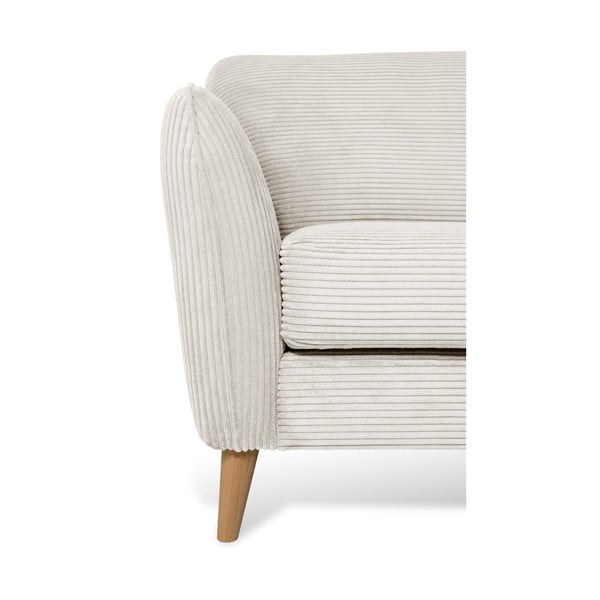 Bela kotna sedežna garnitura iz rebrastega žameta (desni kot) Paris – Scandic-image-4