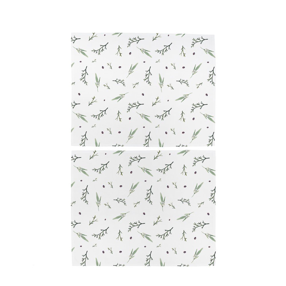 Tekstilni pogrinjki v kompletu 2 ks z božičnim motivom 35x45 cm Delicate Green
