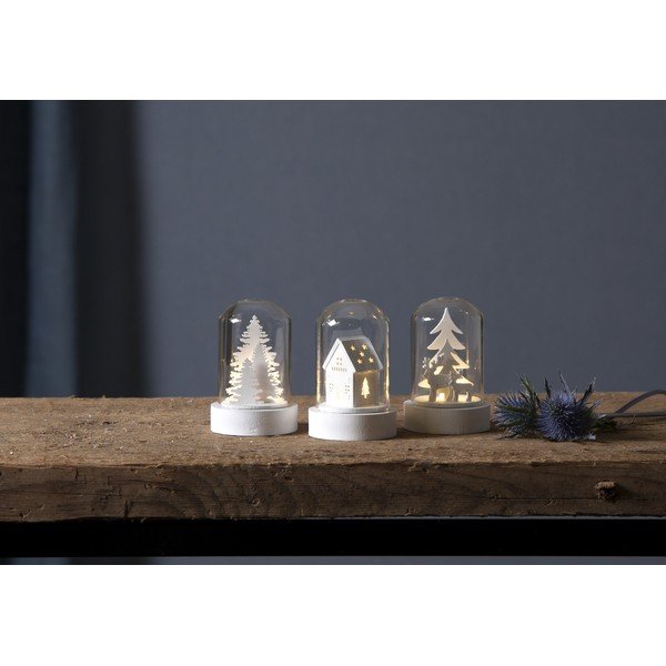 Bela božična svetlobna dekoracija v kompletu 3 ks ø 5,5 cm Kupol – Star Trading-image-1