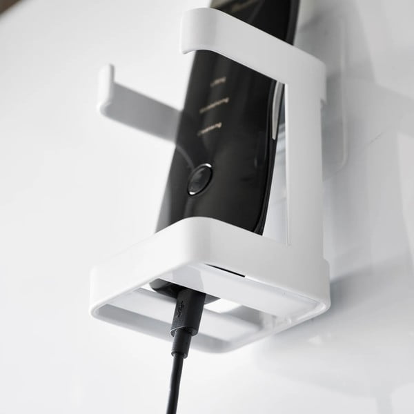 Belo kovinsko držalo za izdelke za nego kože Film Hook – YAMAZAKI-image-3