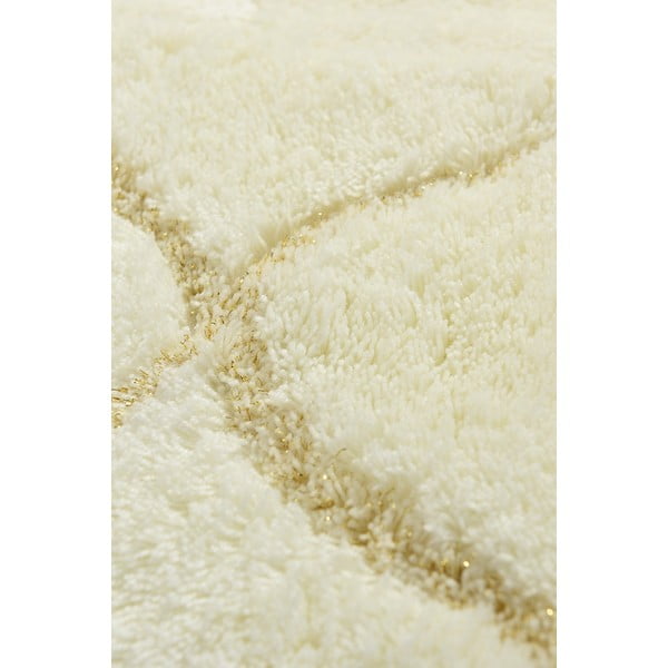 Komplet 2 bež pravokotnih kopalniških preprog Foutastic Wave-image-3