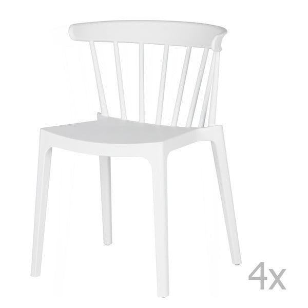 Komplet 4 belih stolov De Eekhoorn Daan