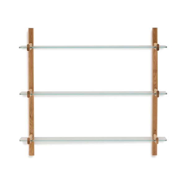 Steklen sistem modularnih polic v naravni barvi 110x98x30,5 cm Sitra – Kave Home