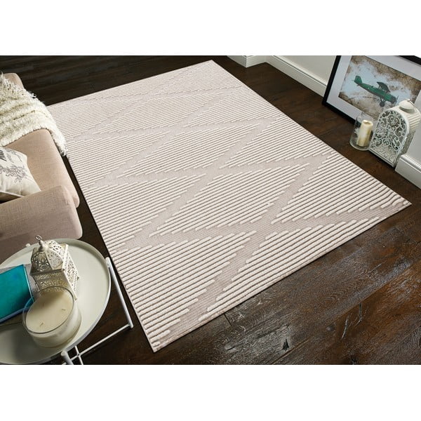 Kremno bela pralna preproga 108x154 cm Lena – Webtappeti-image-1