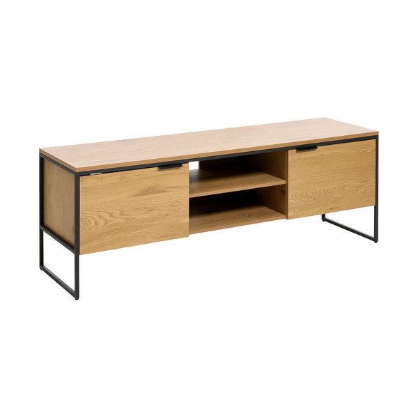 TV omarica v hrastovem dekorju v naravni barvi 155x55x45 cm Cesura – Unique Furniture-image-2
