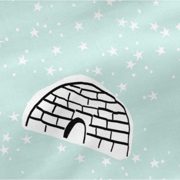 Otroška bombažna rjuha Moshi Moshi Igloo, 90 x 200 cm-image-1