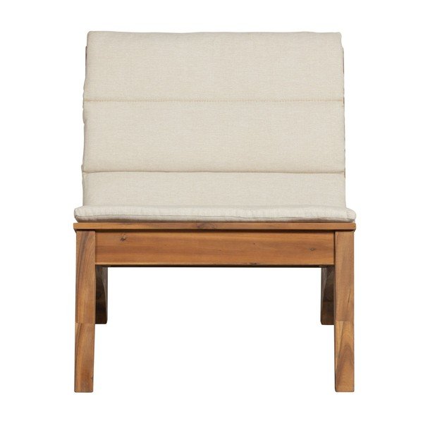 Vrtni fotelj iz masivnega lesa v kremno beli in naravni barvi Kenai – Exotan-image-2