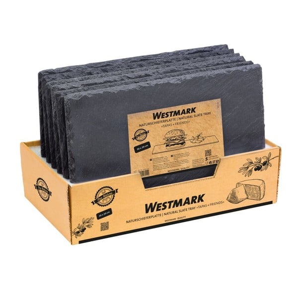 Pladnji iz skrilavca v kompletu 6 ks 20x30 cm Tapas&Friends – Westmark