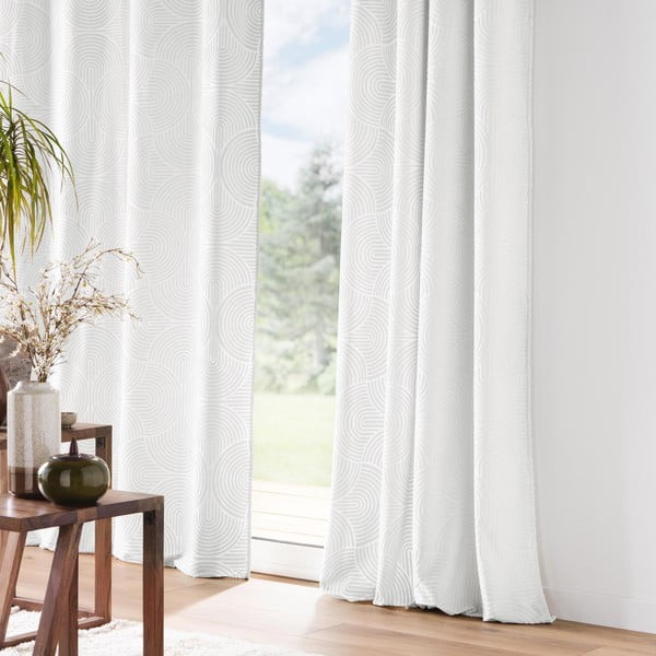 Bela žametna zavesa 135x260 cm Eva – douceur d'intérieur-image-1