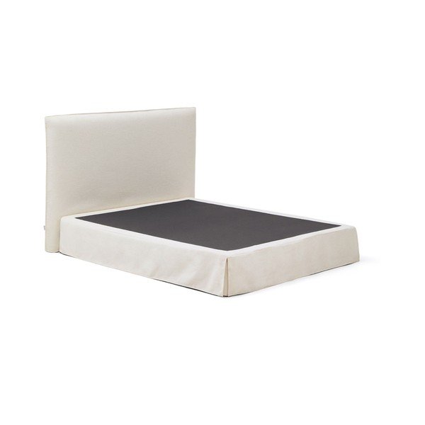 Bela oblazinjena zakonska postelja 160x200 cm Jaira – Kave Home