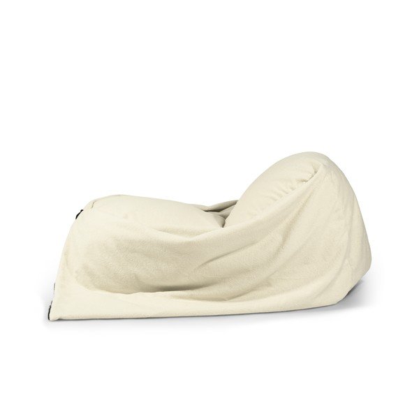 Svetlo siva otroška vreča za sedenje iz tkanine bouclé Cocoon 120 – SLOWDOWN-image-4