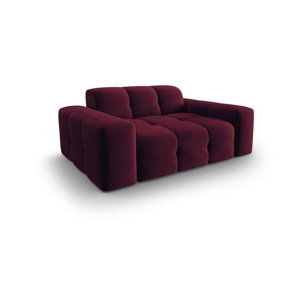 Bordo rdeč žametni kavč 156 cm Kendal - Micadoni Home-image-3