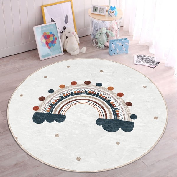 Kremno bela otroška preproga ø 100 cm Comfort – Mila Home-image-2