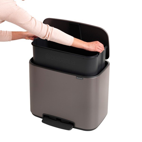 Siv jeklen koš za smeti s pedalom 36 l Bo – Brabantia-image-2