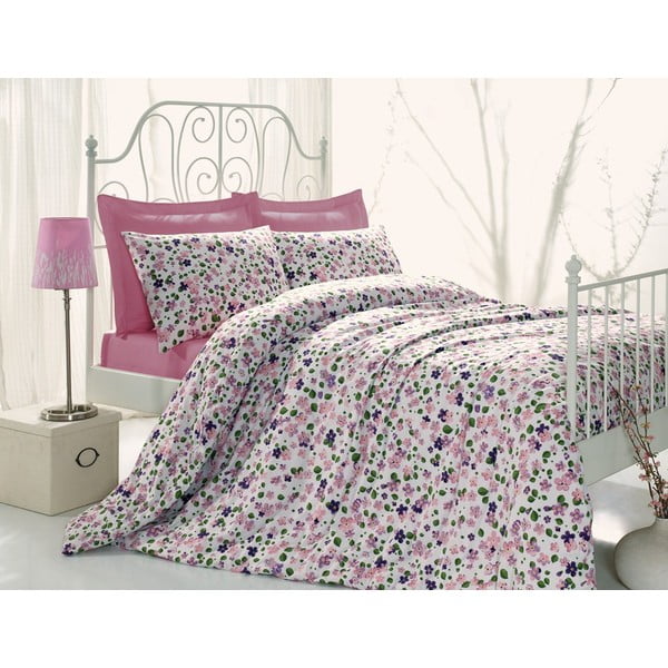 Vključeno posteljno perilo Rain Pink, 200x220 cm z listom