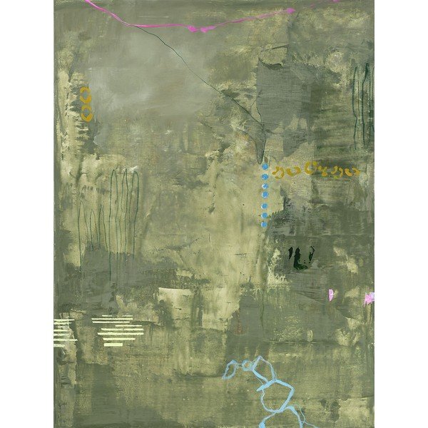 Ročno naslikana slika na platnu 88x118 cm Green Petite – Malerifabrikken