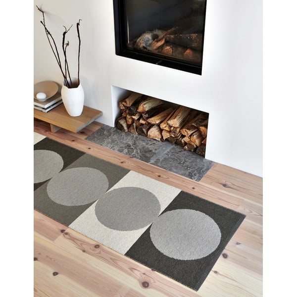 Siv/kremno bel zunanji in notranji tekač 70x280 cm Otto Clay – Pappelina-image-3