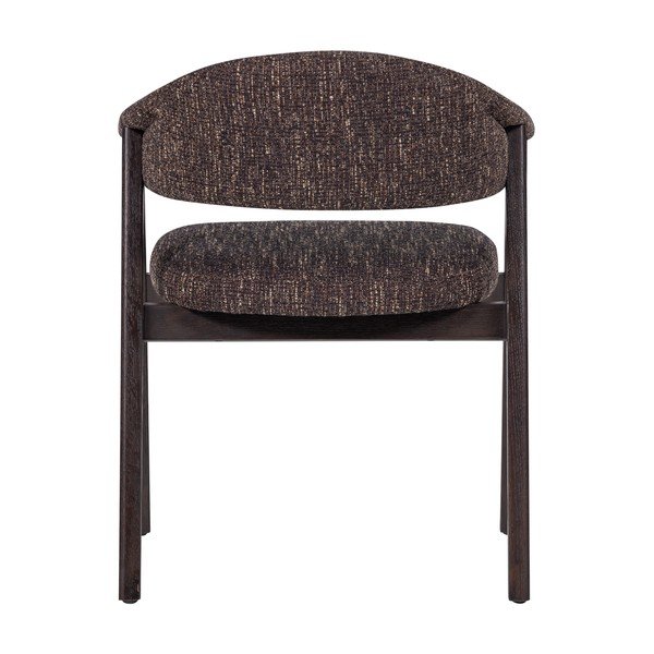 Temno rjav oblazinjen jedilni stol z nasloni za roke Tunar – WOOOD-image-4