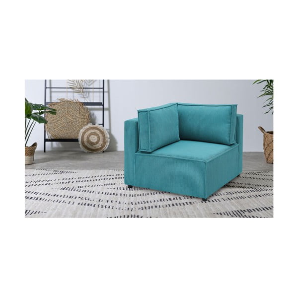 Moder modul za sedežno garnituro iz rebrastega žameta (s kotom po izbiri) Nihad modular – Bobochic Paris-image-1