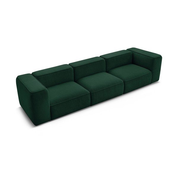 Temno zelena sedežna garnitura 345 cm Zephyr – Bobochic Paris-image-4