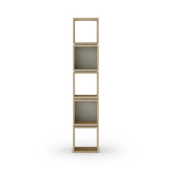 Zelen regal v hrastovem dekorju 32x167 cm Lofty – Marckeric