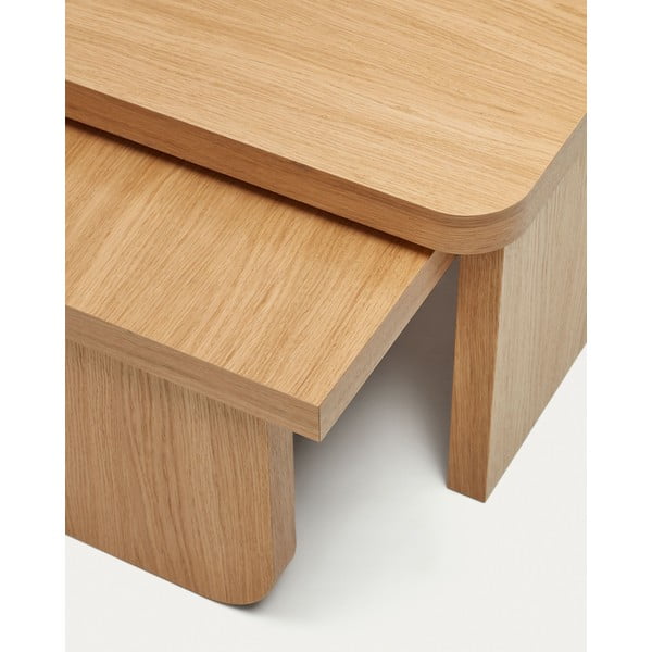 Mizice v hrastovem dekorju v kompletu 2 ks Oaq – Kave Home-image-4