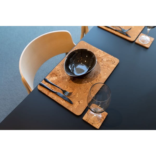 Podstavki za kozarce iz plute v naravni barvi v kompletu 4 ks Querco – ZicZac-image-2