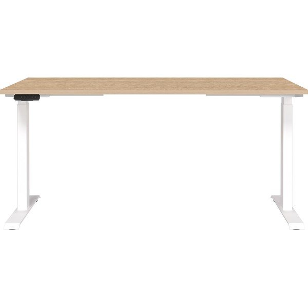 Električna dvižna pisalna miza z nastavljivo višino z mizno ploščo v hrastovem dekorju 80x160 cm Jet – Germania-image-1
