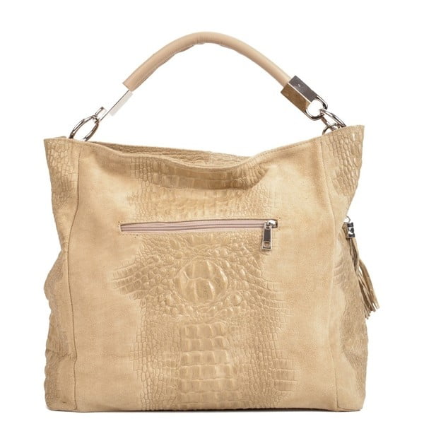 Rjava in bež usnjena torbica Sofia Cardoni Manu-image-4