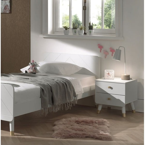 Bela otroška nočna omarica iz borovega lesa Vipack Billy-image-1