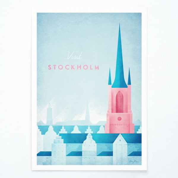 Plakat Travelposter Stockholm, 50 x 70 cm