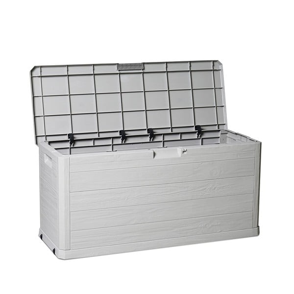 Svetlo siva plastična vrtna škatla za shranjevanje Woodys – Toomax-image-3