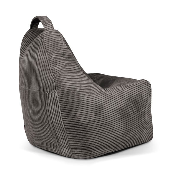 Svetlo siva vreča za sedenje iz rebrastega žameta Play Amuse – SLOWDOWN-image-4