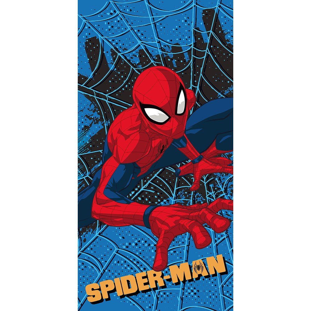 Rdeča/modra otroška brisača iz mikrovlaken 70x140 cm Spider-man