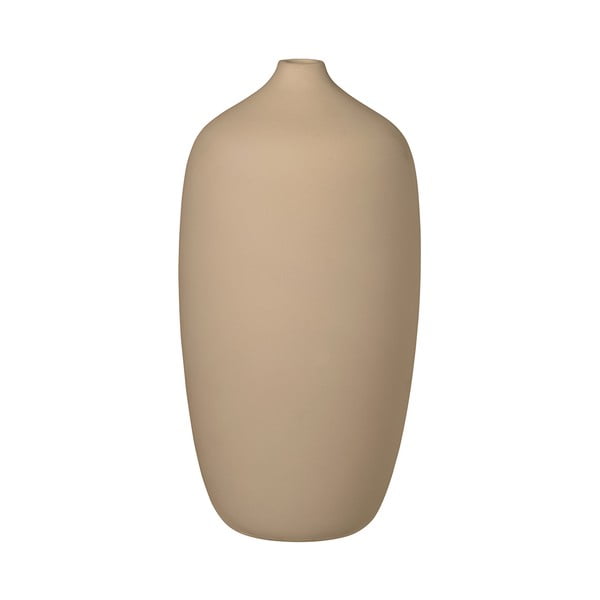 Vaza iz bež keramike Blomus Nomad, višina 25 cm