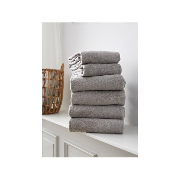 Svetlo siva frotirna bombažna brisača 30x30 cm Comfort – Södahl-image-4