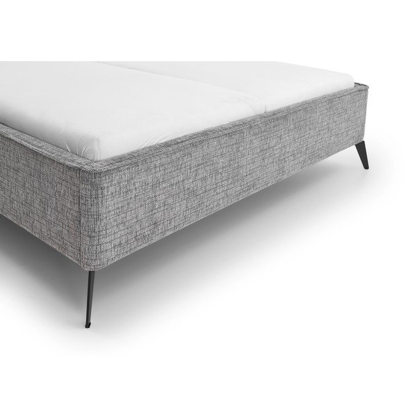 Siva oblazinjena zakonska postelja brez letvenega dna 180x200 cm Alicante – Meise Möbel-image-4