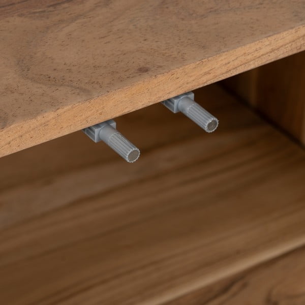 Vitrina iz masivne akacije v naravni barvi 180x80x40 cm Creel – Ixia-image-3