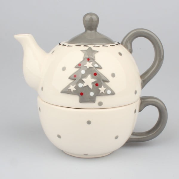 Keramični čajnik z vrčem Dakls Christmas
