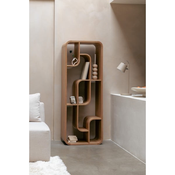 Regal iz masivnega hrasta v naravni barvi 60x160x35 cm Seven – Zuiver-image-1