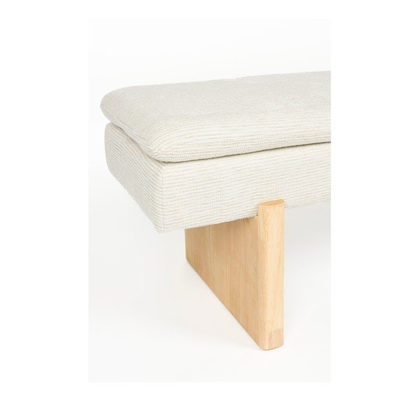 Kremno bela oblazinjena klop Jappo – White Label-image-4