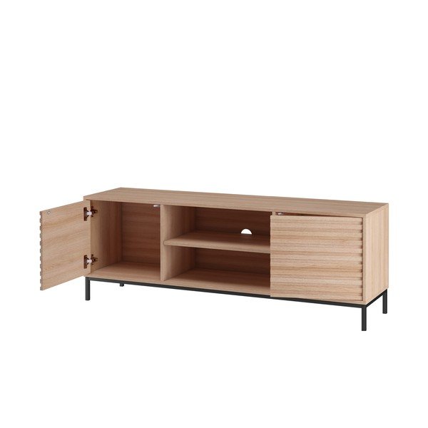 TV omarica v hrastovem dekorju v naravni barvi 140x50 cm Celine - Støraa -image-1