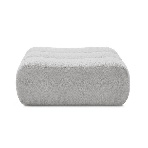 Svetlo siv tabure iz tkanine bouclé Azra – Bobochic Paris