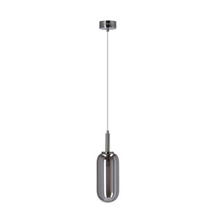 Antracitno siva LED viseča svetilka s steklenim senčilom ø 13 cm Fiuggi – Candellux Lighting