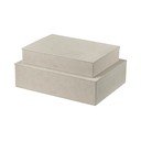 Bež škatle za shranjevanje v kompletu 2 ks s pokrovom iz imitacije usnja 40x30x11 cm Sahla – Blomus