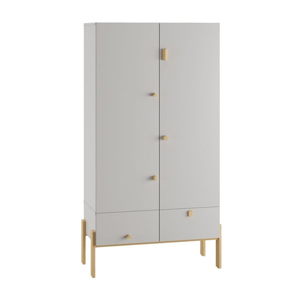 Svetlo siva nizka otroška komoda 100x25 cm Cube - Pinio-image-4